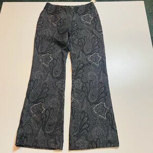 NWT Vintage Carmen Marc Valvo Evening Sequin Beaded Pant Trouser  Flare Wool 14
